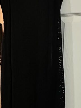 Mossimo Supply Co. Black Maxi Dress with Side Crochet Detail